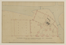 216568 Plattegrond van het gebouwencomplex van de cementfabriek met de cementmolen van J.H. Kraamwinkel aan het ...